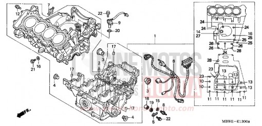 CARTER MOTEUR CBR600F2 de 2002